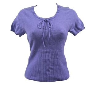 Frenchi purple Y2K knit blouse Small